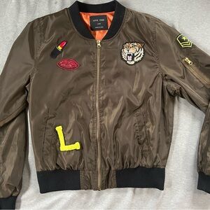 Love Tree Olive Bomber Jacket